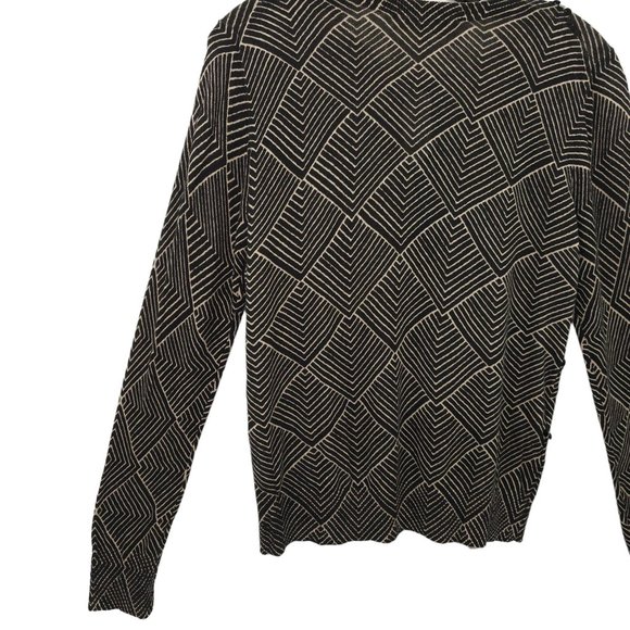 Ann Taylor Loft Button Front Knit Cardigan M Geometric Sequins Light Weight NEW - Picture 14 of 15